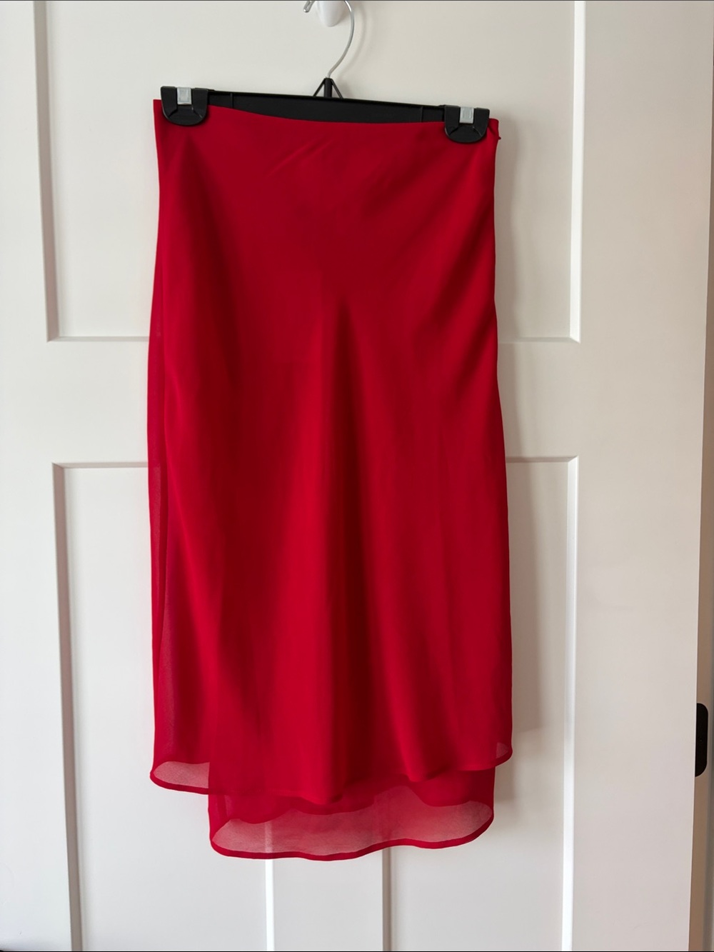 Lovers + Friends Vibrant Red Midi Slip Skirt